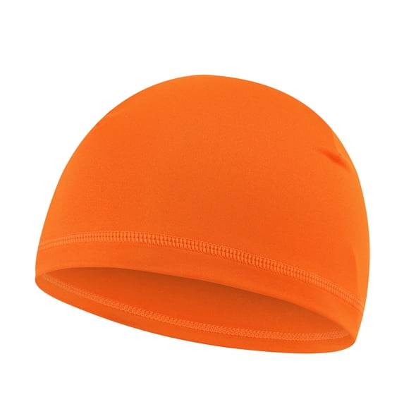 SGFCWSX Kids Swim Cap Stretchy Waterproof Breathable Lightweight Swimming Hat for Boys Girls Summer Beach Pool Orange Free Size