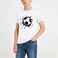 thumbnail image 1 of SGFCWSX Kids T Shirts Crew Neck Short Sleeve Graphic Print Casual Sports Tees for Boys White Size 10, 1 of 7