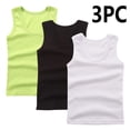 thumbnail image 1 of SGFCWSX Kids Tank Tops 3 Pack Lightweight Stretchy Sleeveless Summer Casual Active Wear Shirt Green Size 3-4 Years, 1 of 3