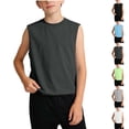 thumbnail image 1 of SGFCWSX Kids Tank Tops, Boys Cotton Soft Breathable Sleeveless Summer Casual Versatile Athletic Daily Shirts Dark Gray Size 3-4 Years, 1 of 7
