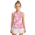 thumbnail image 1 of SGFCWSX Kids Tank Tops Girls Tie Dye Print Sleeveless Crew Neck Casual Basic Tops Soft Comfortable for Everyday Outfits Pink Size 12 Years, 1 of 6