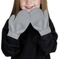 thumbnail image 1 of SGFCWSX Kids Winter Gloves Knit Snow Play Full Finger Mittens for Boys Girls Fleece Lined Soft Gloves Gray Free Size, 1 of 7