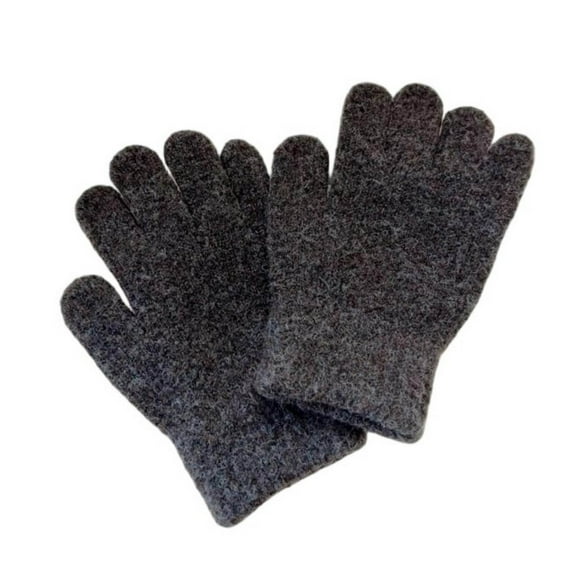 SGFCWSX Kids Winter Gloves Knit Snow Play Gloves for Boys Girls Fleece Lined Warm Gloves Dark Gray Size 5-12 Years