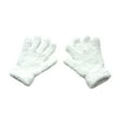 thumbnail image 1 of SGFCWSX Kids Winter Gloves Snow Play Knit Gloves for Boys Girls Fleece Lined Full Finger Gloves White Size 5-11 Years, 1 of 2