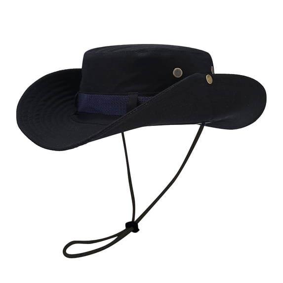SGFCWSX Ladies Cowboy Hats,Outdoor Waterproof Drawstring Fisherman Hat sun Visor Hat Dark Gray Free Size