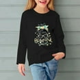 thumbnail image 1 of SGFCWSX Long Sleeve Shirts for Kids Girls Beautiful Girl Print Tops Fall T-Shirts Black Size 7 Years, 1 of 5