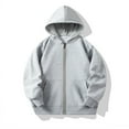 thumbnail image 1 of SGFCWSX Hoodies for Kids Girls Long Sleeve Sweatshirts Cotton Top Gray Size 11-12 Years, 1 of 5