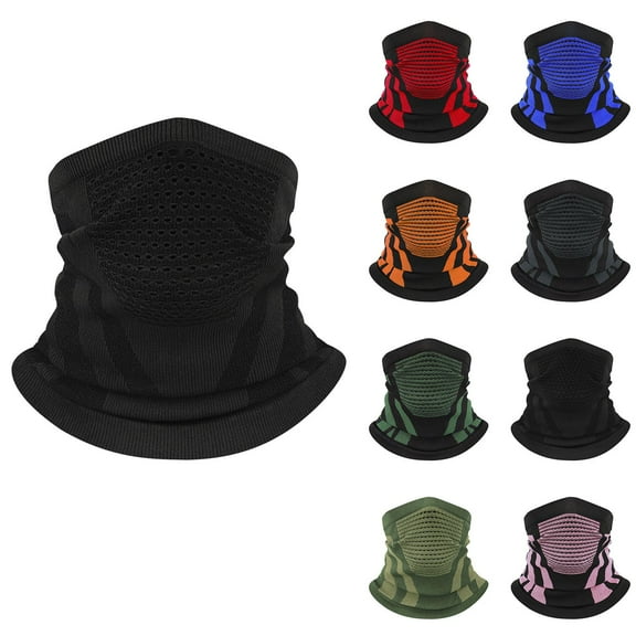 SGFCWSX Male Hat,Waterproof Four Season Cycling Skiing Face Mask Black Free Size