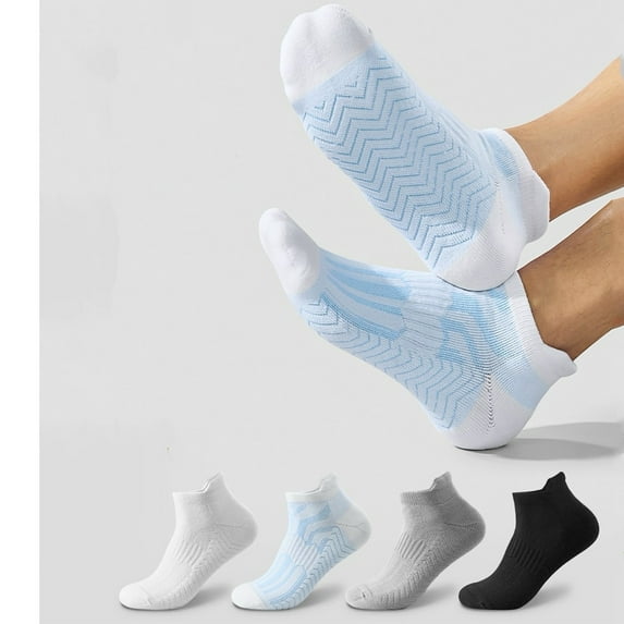 SGFCWSX Men Athletic Ankle Socks,Breathable Odor-resistant Running Crew Socks Multicolor Free Size