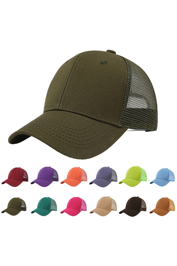 Men Baseball Caps,Hiking Sun Protection Breathable Summer Hats Army Green