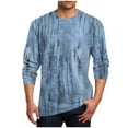 thumbnail image 1 of SGFCWSX Graphic Tee for Men,Casual Lightweight Round Neck Long Sleeve T-Shirt Sky Blue L, 1 of 5
