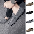 thumbnail image 1 of SGFCWSX Men Casual Shoes 9.5,Round Toe Fashionable Spring - Summer Slip - on Loafers Gray, 1 of 9