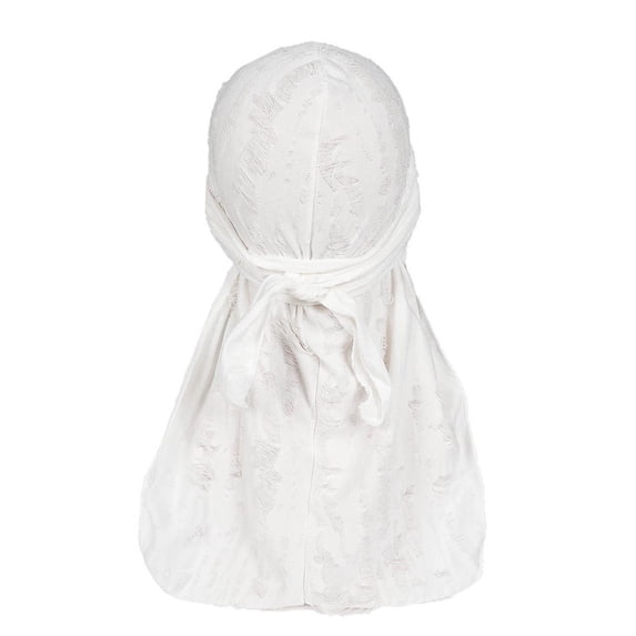 SGFCWSX Men Hip-hop Durag,Solid Color Stretch-fit Brethable Wearing a Headscarf White