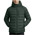 thumbnail image 1 of SGFCWSX Men Lightweight Packable Jacket, Comfortable Warmth Wind Protection Outwear with Multiple Pockets Army Green XXXL, 1 of 7