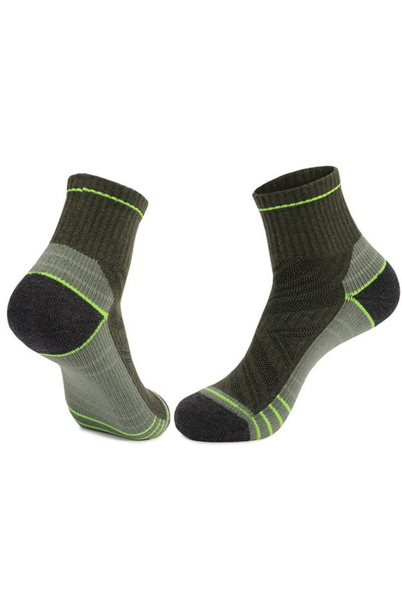 Men MidCrew Athletic Socks,Mid-calf Breathable Casual Antibacterial Deodorizing Socks Army Green Free Size