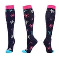 thumbnail image 1 of SGFCWSX Men Running Socks,Athletic Knee-High Crew Outdoor Compression Socks Navy L, 1 of 6