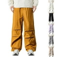 thumbnail image 1 of SGFCWSX Men Water-Resistant Pants,Sun Protection Breathable Elastic Waist Drawstring Pants Gold L, 1 of 8