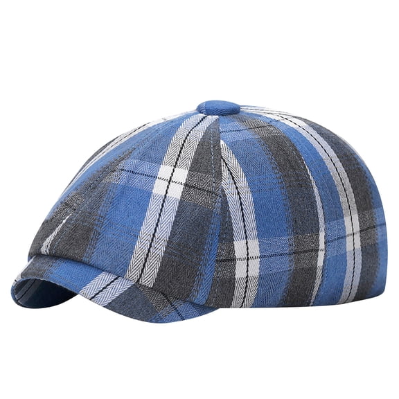 SGFCWSX Men Winter Head Beret Hat,Classic Peaked Winter Retro Ivy Cap Cabbie Flat Cap Dark Blue Free Size
