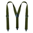 thumbnail image 1 of SGFCWSX Men Y-Type Adjustable Suspenders, Strong Clips Elastic Straps 3.8cm Width Formal Army Green, 1 of 3