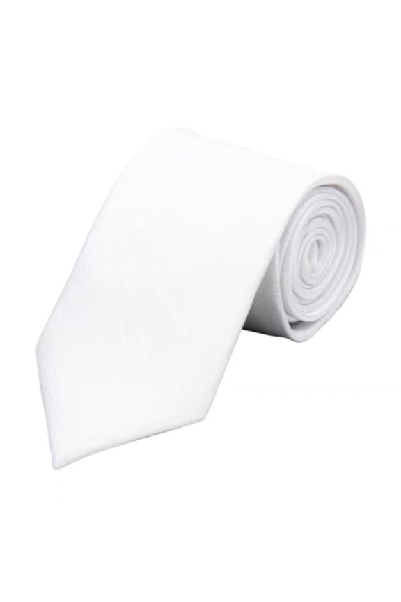 Men Zipper Tie,Fashion Pre-Tied Solid Twill Business Neckties White Free Size