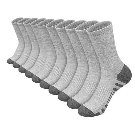 SGFCWSX Men's 5 Pack Athletic Socks,Lightweight Solid Color Breathable Sport Socks Gray S