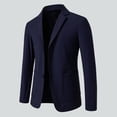 thumbnail image 1 of SGFCWSX Men's Blazer Jacket, Business Slim Fit Collared Pocket Tuxedo Blazers Navy 3XL, 1 of 6