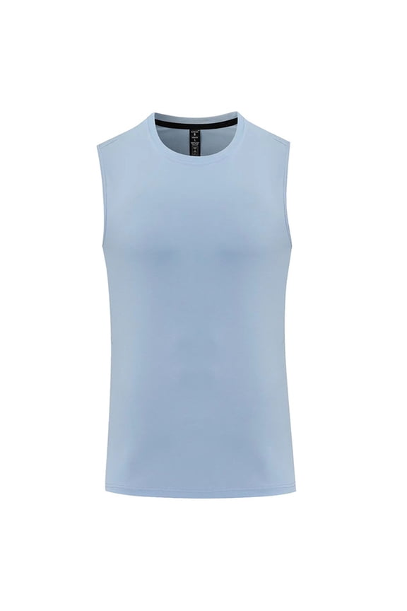 Men's Casual Tank Tops Lightweight Soft Sleeveless Summer Everyday Wear Comfortable Base Layer Top Light Blue Size M
