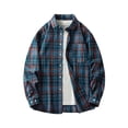 thumbnail image 1 of SGFCWSX Men's Flannel Shirt Plaid Long Sleeve Button Down Casual Regular Fit with Chest Pocket Shirts Black Size 3XL, 1 of 3