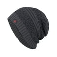 thumbnail image 1 of SGFCWSX Men's Hat,Woolen Snowflake Label Knitted Beanie Cap Dark Gray Free Size, 1 of 3