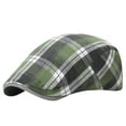thumbnail image 1 of SGFCWSX Men's Hats,Thick Knit Check Winter Outdoor Cap Green Free Size, 1 of 3