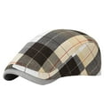 thumbnail image 1 of SGFCWSX Men's Hats,Thick Knit Winter Check Outdoor Cap Beige Free Size, 1 of 3