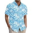 thumbnail image 1 of SGFCWSX Men's Hawaiian Shirt, Printed Short Sleeve Lightweight Button Down Shirt for Summer Beach Days Multicolor Size XL, 1 of 6