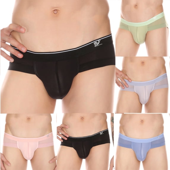SGFCWSX Men's Low-Rise Contour-Fit Briefs in Vibrant Palette** Blue XL