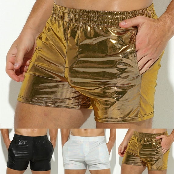 SGFCWSX Men's Mid-Rise Metallic Finish Boxer Shorts** Gold M