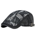 thumbnail image 1 of SGFCWSX Men's Outdoor Warm Hats,Adjustable Retro HatVintage Golf Beret Hat Black Free Size, 1 of 3