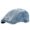 thumbnail image 1 of SGFCWSX Men's Outdoor Warm Hats,Adjustable Retro HatVintage Golf Beret Hat Light Blue Free Size, 1 of 3