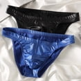 thumbnail image 1 of SGFCWSX Men's PU Faux-Leather Low-Rise Briefs** Blue XXL, 1 of 7