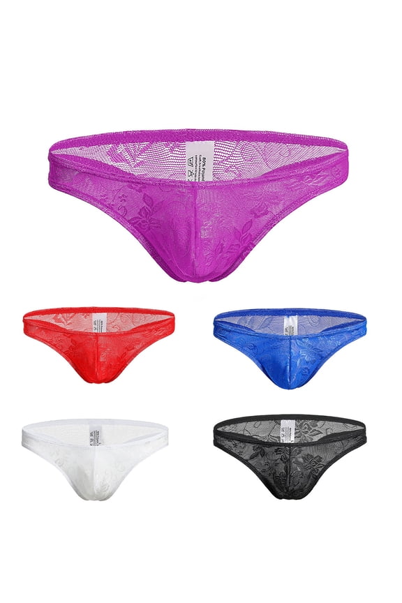 Men's Performance-Fit Briefs with Stretch Blend in Vibrant Purple** Purple L