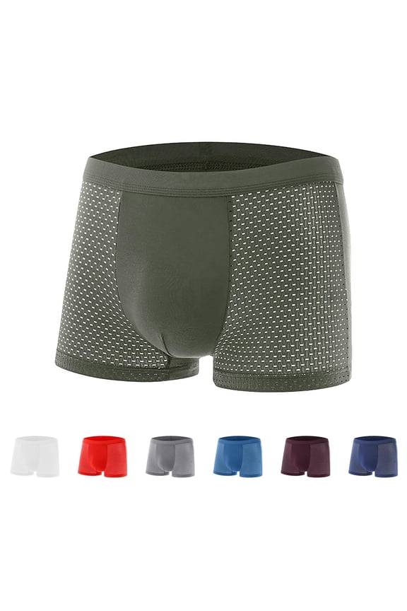 Men's Solid Elastic-Waist Base Layer** Gray XXXL