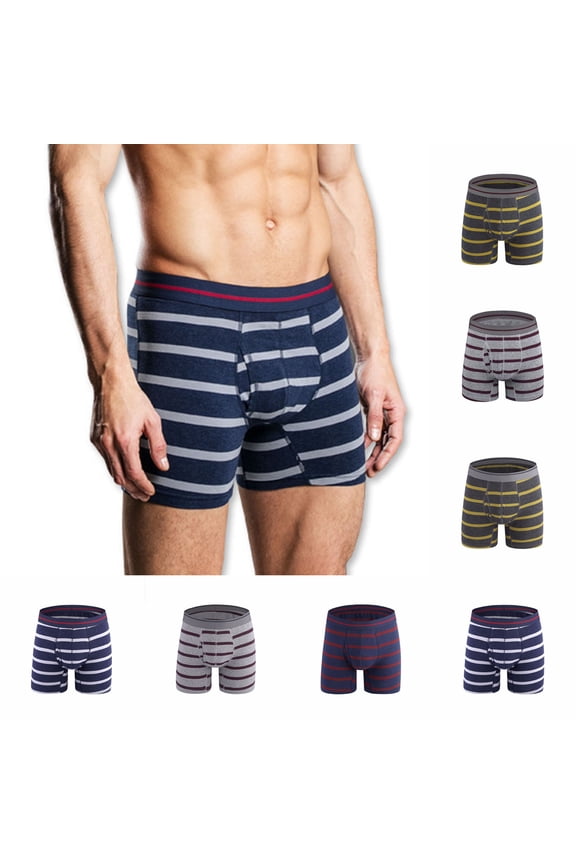 Men's Striped Underwear Red M