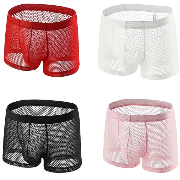 SGFCWSX Men's Support-Focused Boxer Shorts in Breathable ** Red M