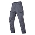 thumbnail image 1 of SGFCWSX Men's Tactical Cargo Pants,Water - Repellent Multiple Pockets Button - zip Elastic Waist Cargo Pants Gray 2XL, 1 of 1