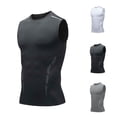 thumbnail image 1 of SGFCWSX Men's Tank Tops Compression Sleeveless Shirts Breathable Athletic Quick Dry Tops for Workout Gym Running Training Black Size L, 1 of 7