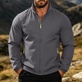 thumbnail image 1 of SGFCWSX Men's Windbreaker Water Resistant Windproof Stand Collar Full Zip Zipper Pockets Casual Athletic Jacket Dark Gray Size S, 1 of 9