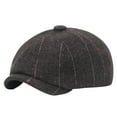 thumbnail image 1 of SGFCWSX Men's Wool Blend Cap,Casual Outdoor Wool Comfortable Octagonal Newsboy Brown M, 1 of 3