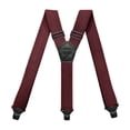 thumbnail image 1 of SGFCWSX Men's Y-Back Suspenders, Elastic 4-Clip Adjustable Casual Formal Wine, 1 of 3