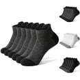 thumbnail image 1 of SGFCWSX Mens 5 Pairs Long Stockings,Solid Color Breathable Casual Crew Training Socks Black S, 1 of 6