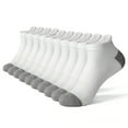 thumbnail image 1 of SGFCWSX Mens 5 Pairs Long Stockings,Solid Color Breathable Casual Crew Training Socks White S, 1 of 5