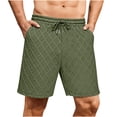 thumbnail image 1 of SGFCWSX Mens Beach Shorts,Quick-Dry Lightweight Elastic Drawstring Waist Board Shorts Army Green M, 1 of 8