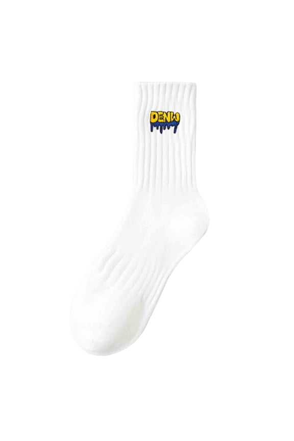 Mens Cotton Socks,Breathable Antimicrobial Moisture Wicking Performance Socks White Free Size